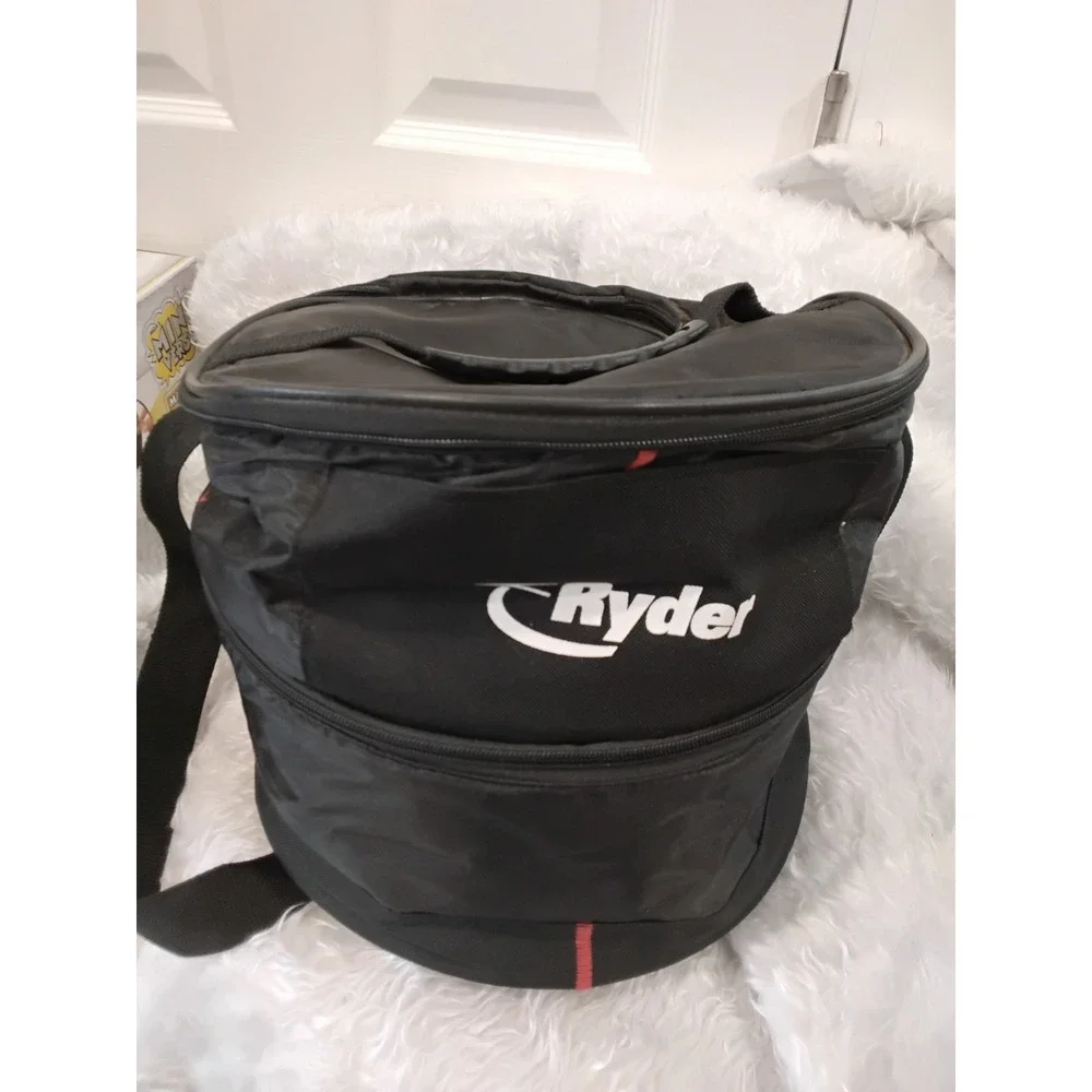 Ryder Motorcycle Helmet Bag‎ Black Padded Round Helmet Carrier w/ Shoulder Strap